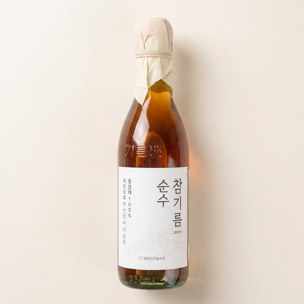 순수 참기름, 180ml, 1개