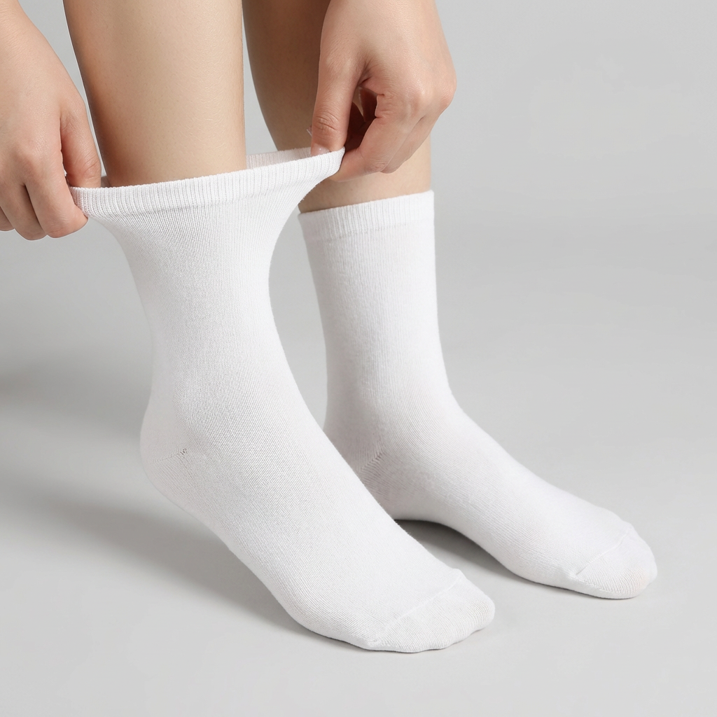 두발로 노밴드 무압박 중목 양말, 색상혼합, 남성용, 8켤레