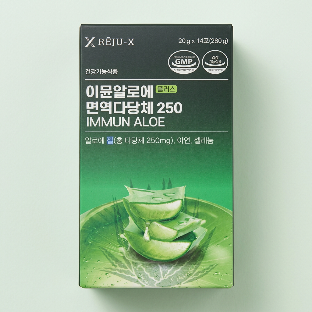 이뮨알로에 플러스 면역다당체 250, 20g, 14포, 1박스