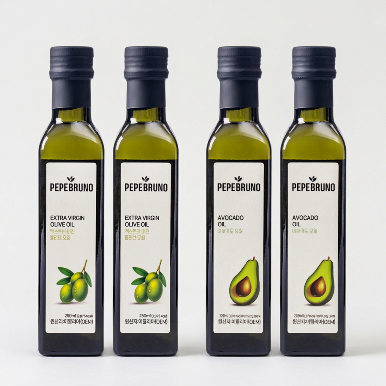 페페브루노 엑스트라버진 올리브오일 250ml, 2병 + 아보카도 오일 250ml, 2병, 1세트