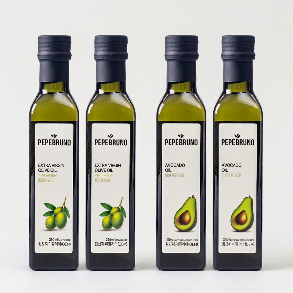 페페브루노 엑스트라버진 올리브오일 250ml, 2병 + 아보카도 오일 250ml, 2병, 1세트