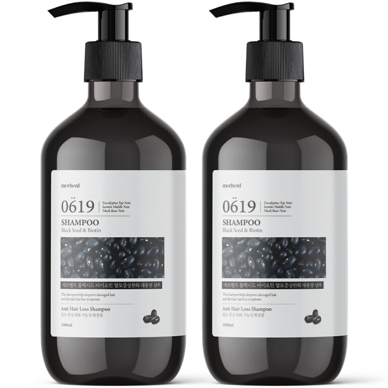 메르헨트 블랙시드 바이오틴 탈모증상완화 샴푸, 1000ml, 1+1 구성, 총 2개