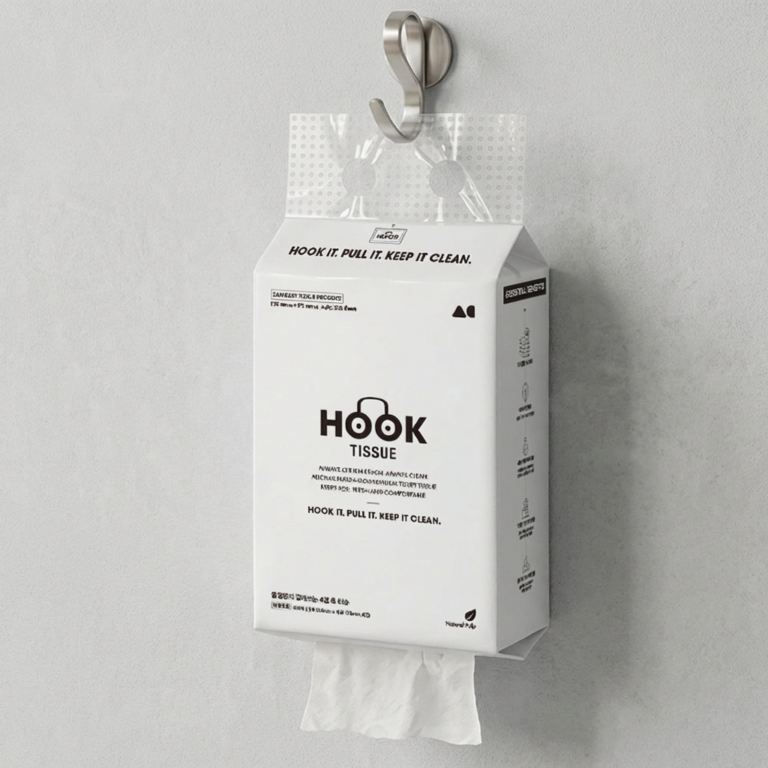 HOOK 걸어쓰는 화장지, 4겹, 200매, 6개입