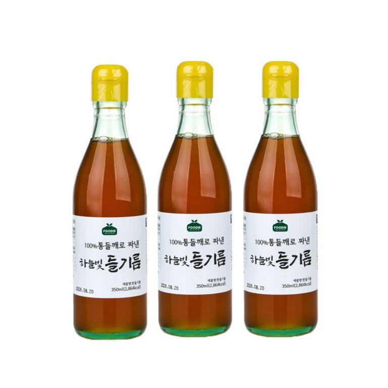푸디헤븐 하늘빛 들기름, 350ml, 3병