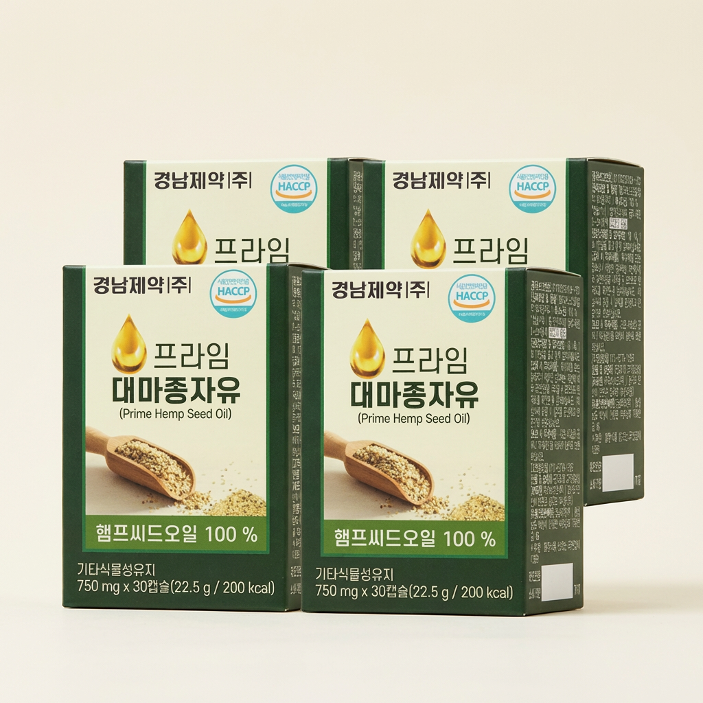 경남제약 프라임 대마종자유, 750mg, 30캡슐, 4박스