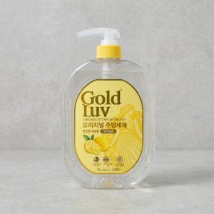 골드럽 오리지널 식초&레몬 주방세제, 레몬향, 용기, 1L, 3개