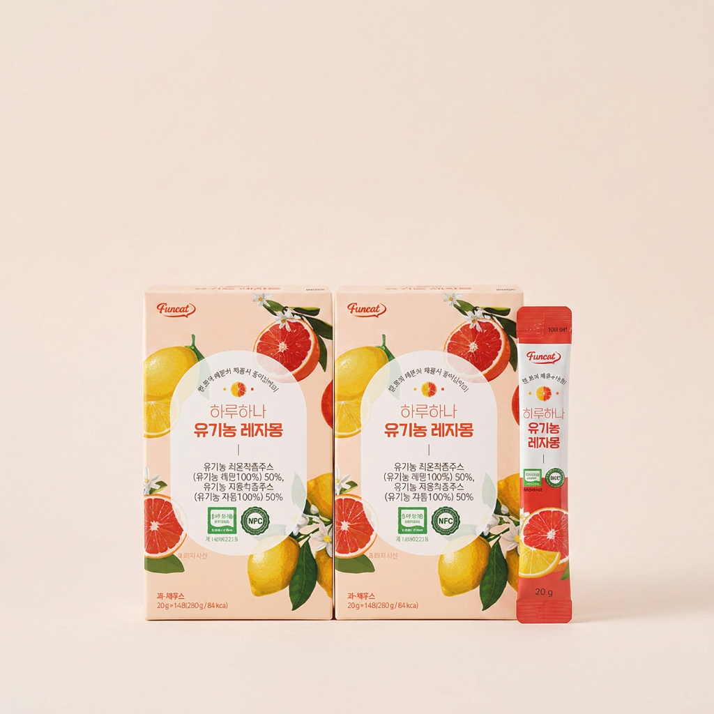하루하나 유기농 레자몽, 레몬즙+자몽즙, 280g, 7박스