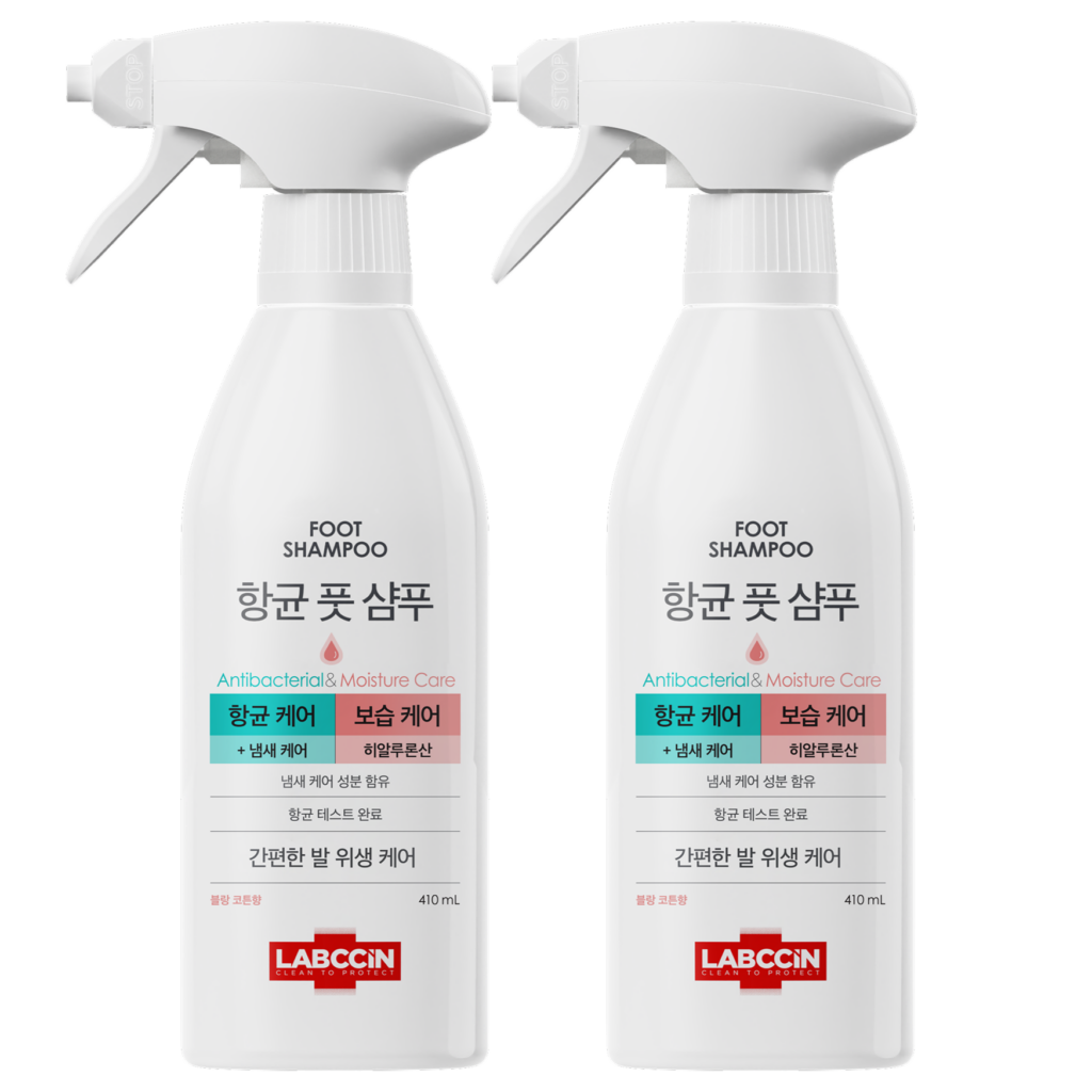 랩신 항균 풋샴푸 보습케어, 410ml, 2개