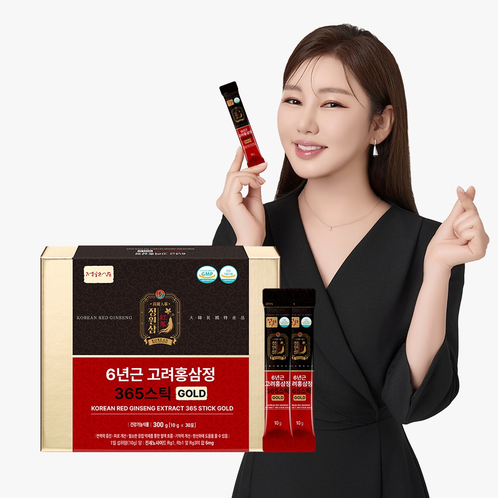 정원삼 6년근 고려홍삼정 365스틱 GOLD 30포 +쇼핑백, 30포, 2박스