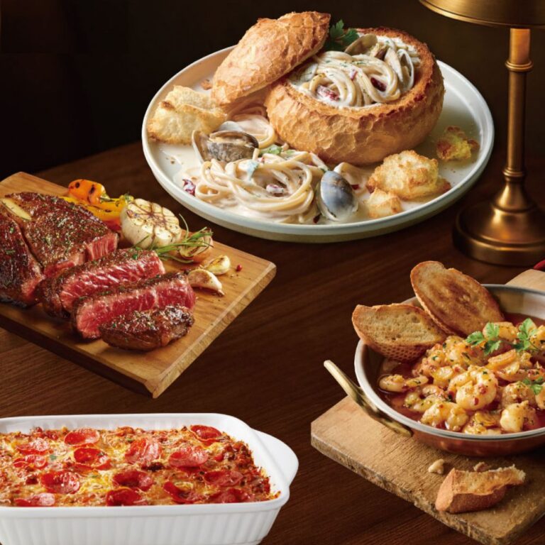 애슐리 크림빠네 홈파티 세트, 감바스 385g 1개 + 빠네파스타 756g 1개 + 라자냐 400g 1개 + 큐브스테이크 200g 1개, 1세트