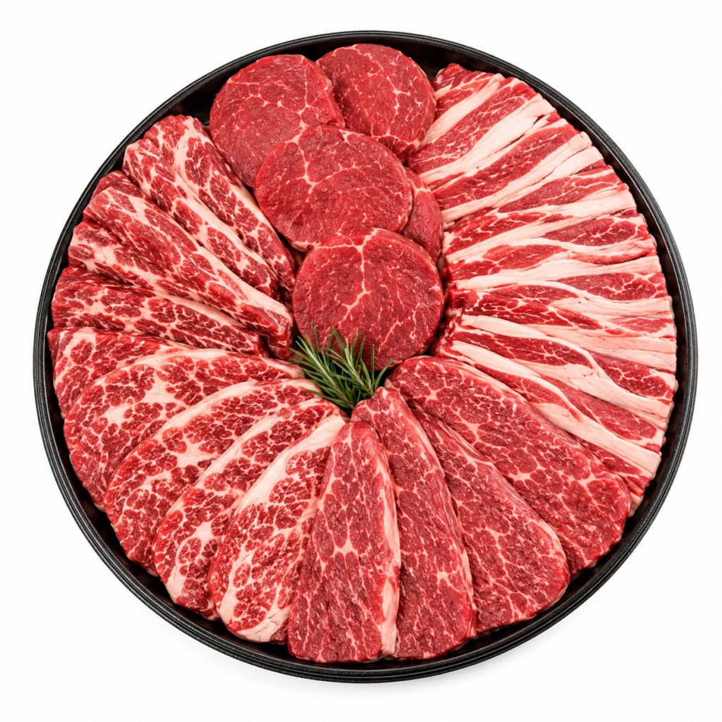 수입 우육 5종세트, 안심 200g + 소갈비살 200g + 우삼겹 200g + 업진살 200g + 부채살 200g, 1세트
