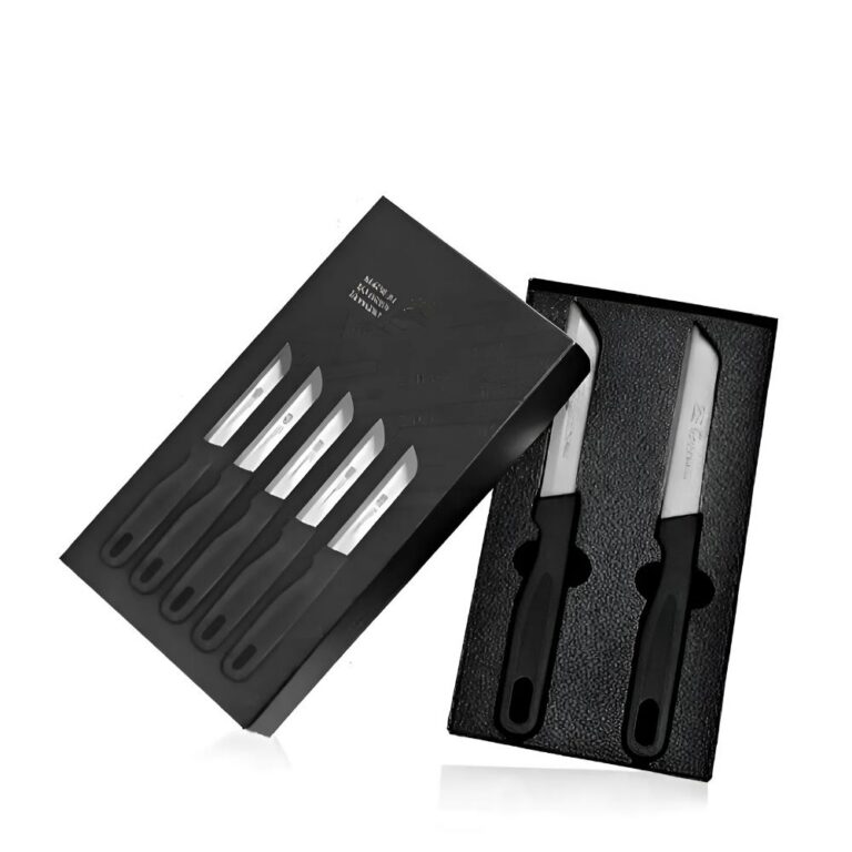 검정 스텐 톱날과도, 18.9cm, 2종, 1세트
