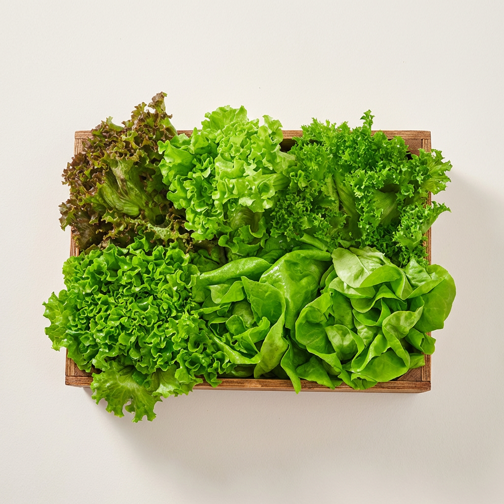 유러피안 프리미엄 샐러드 쌈채소, 3-5종 랜덤 혼합, 1kg, 1박스