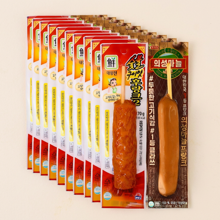 핫바20개세트, 의성마늘프랑크 10개 + 숯불구이맛후랑크 10개, 1세트