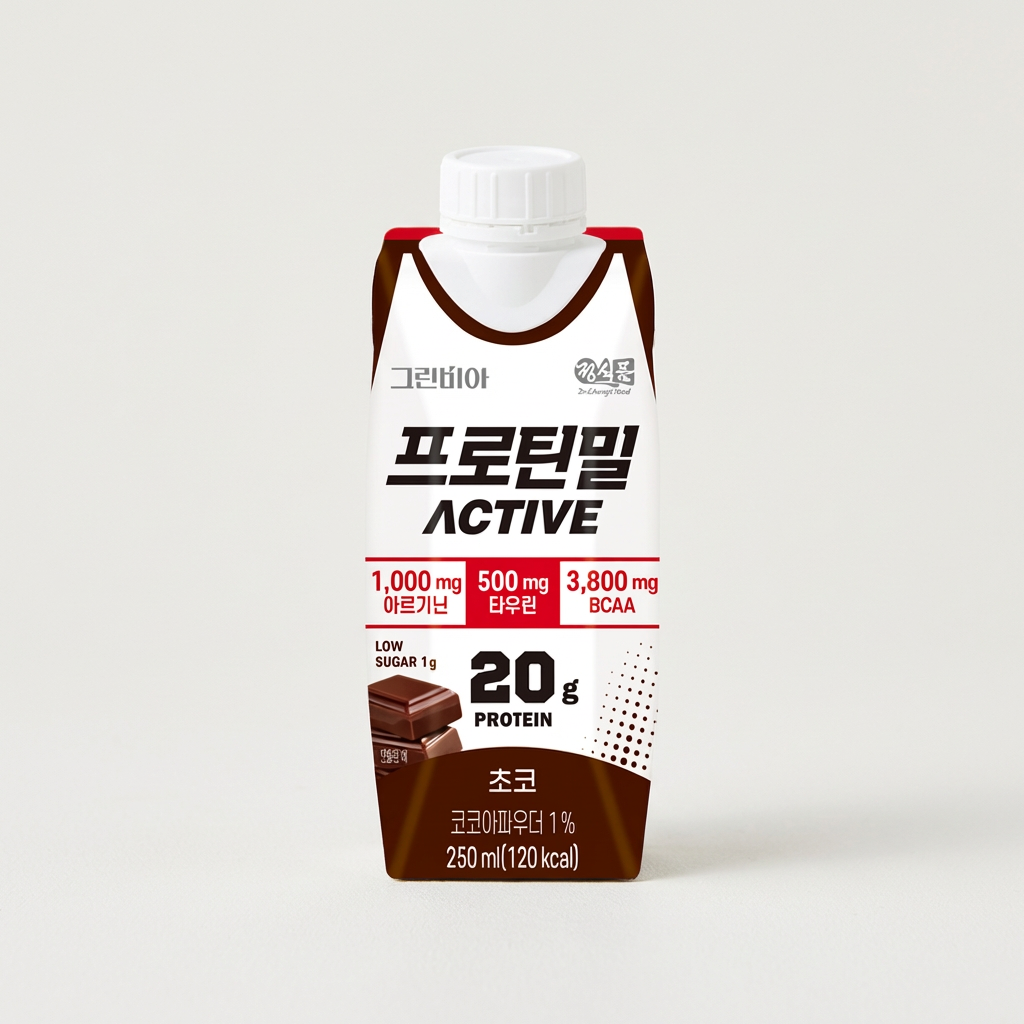 그린비아 프로틴밀 액티브 초코, 250ml, 36팩