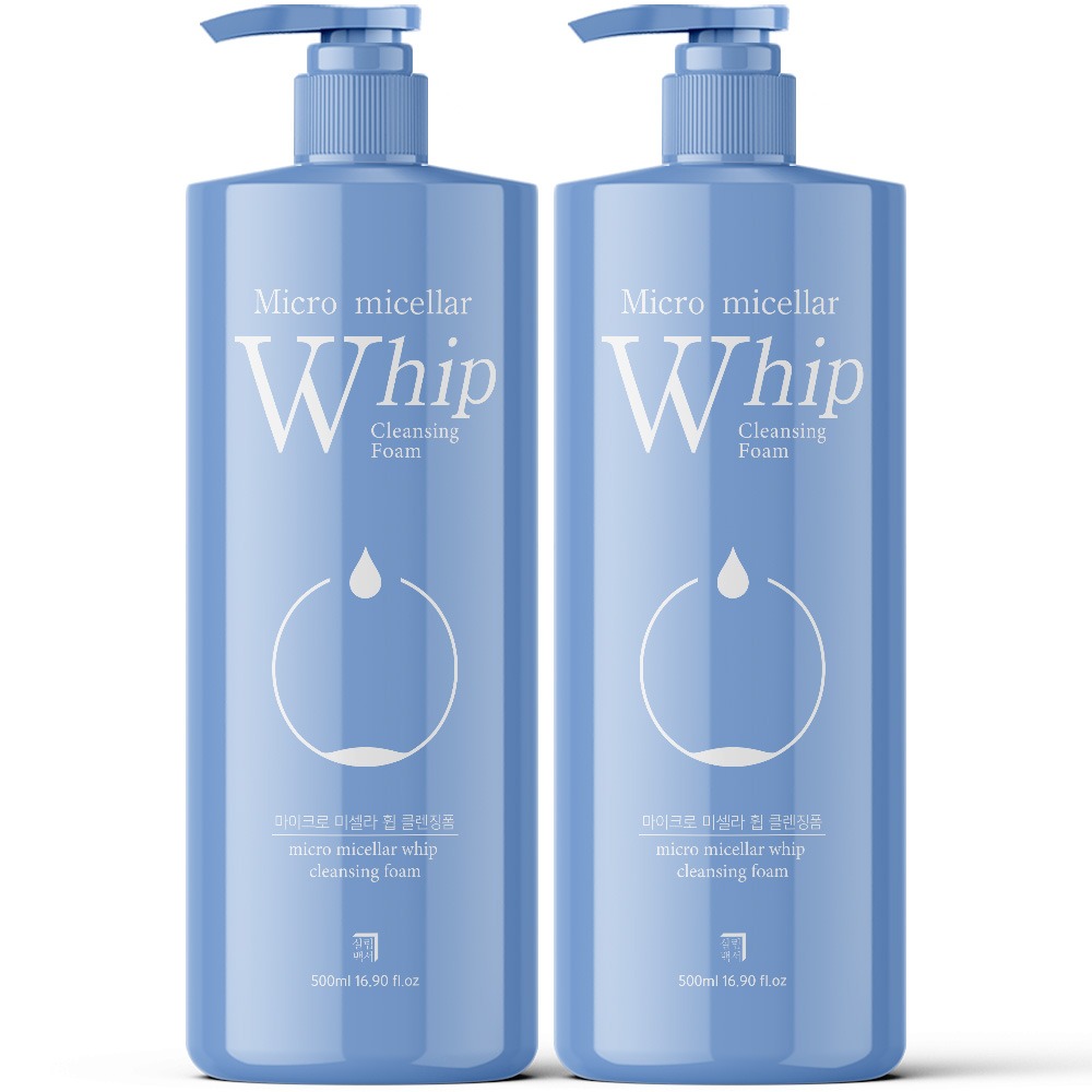 마이크로 미셀라 휩 폼클렌저, 500ml, 2개