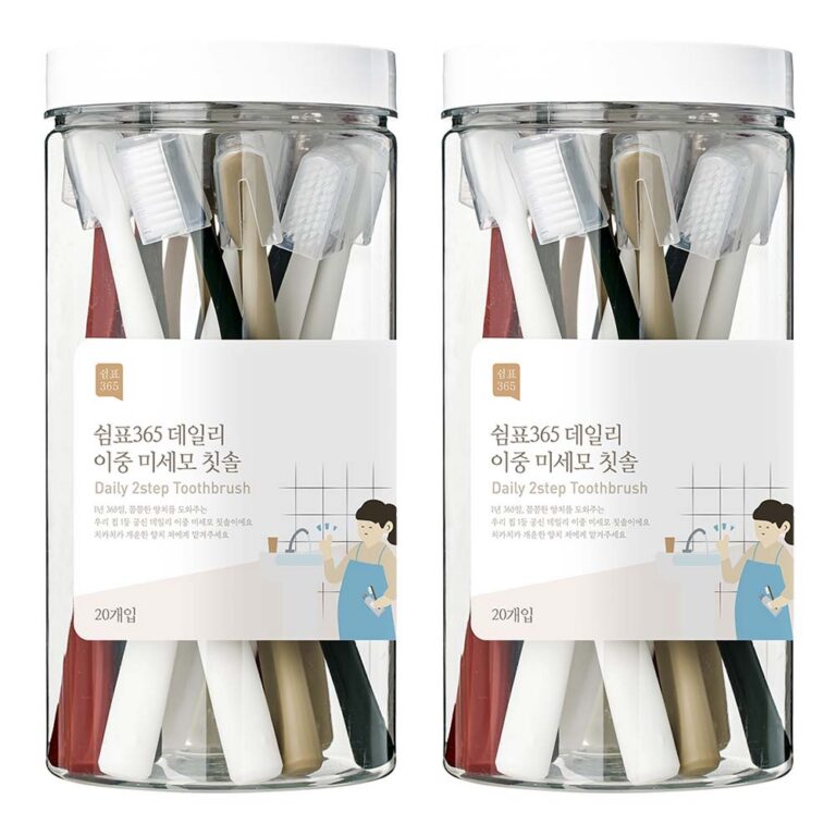 쉼표365 이중 미세모 칫솔, 20개입, 총 40개입, 2세트